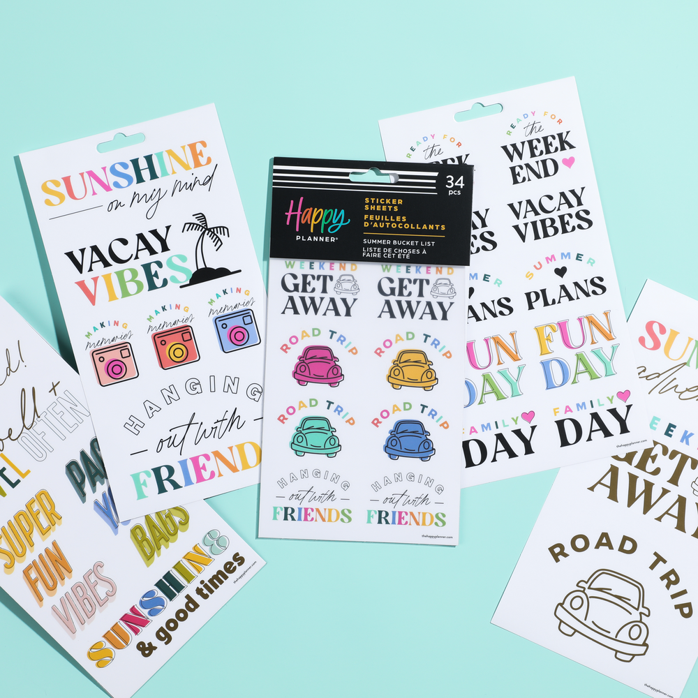 Summer Bucket List - 5 Sticker Sheets