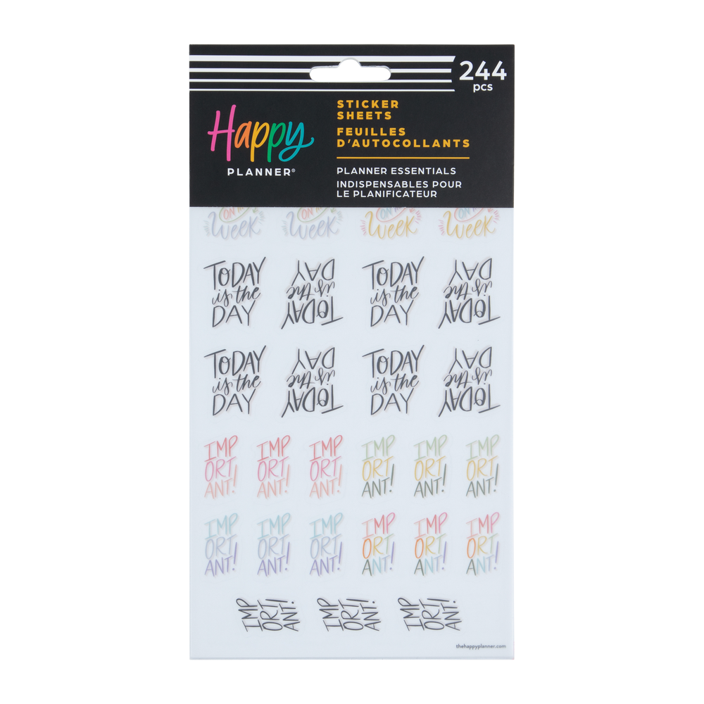 Planner Essentials - 5 Sticker Sheets
