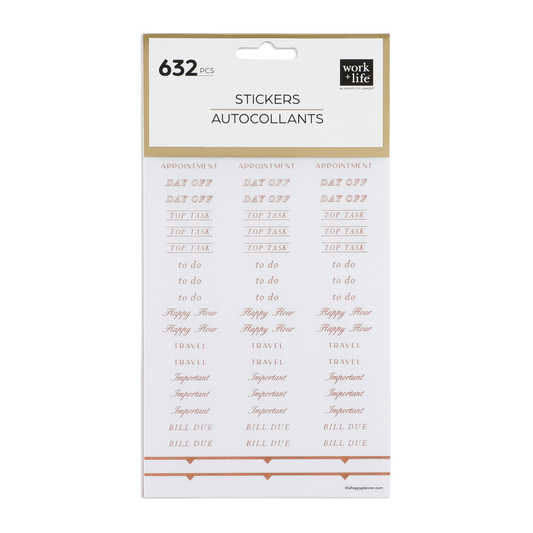 Work + Life Ivy & Rose - 8 Sticker Sheets