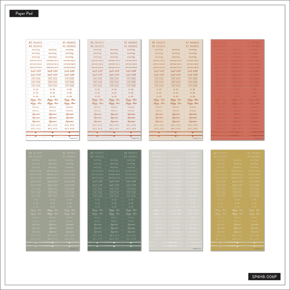 Work + Life Ivy & Rose - 8 Sticker Sheets