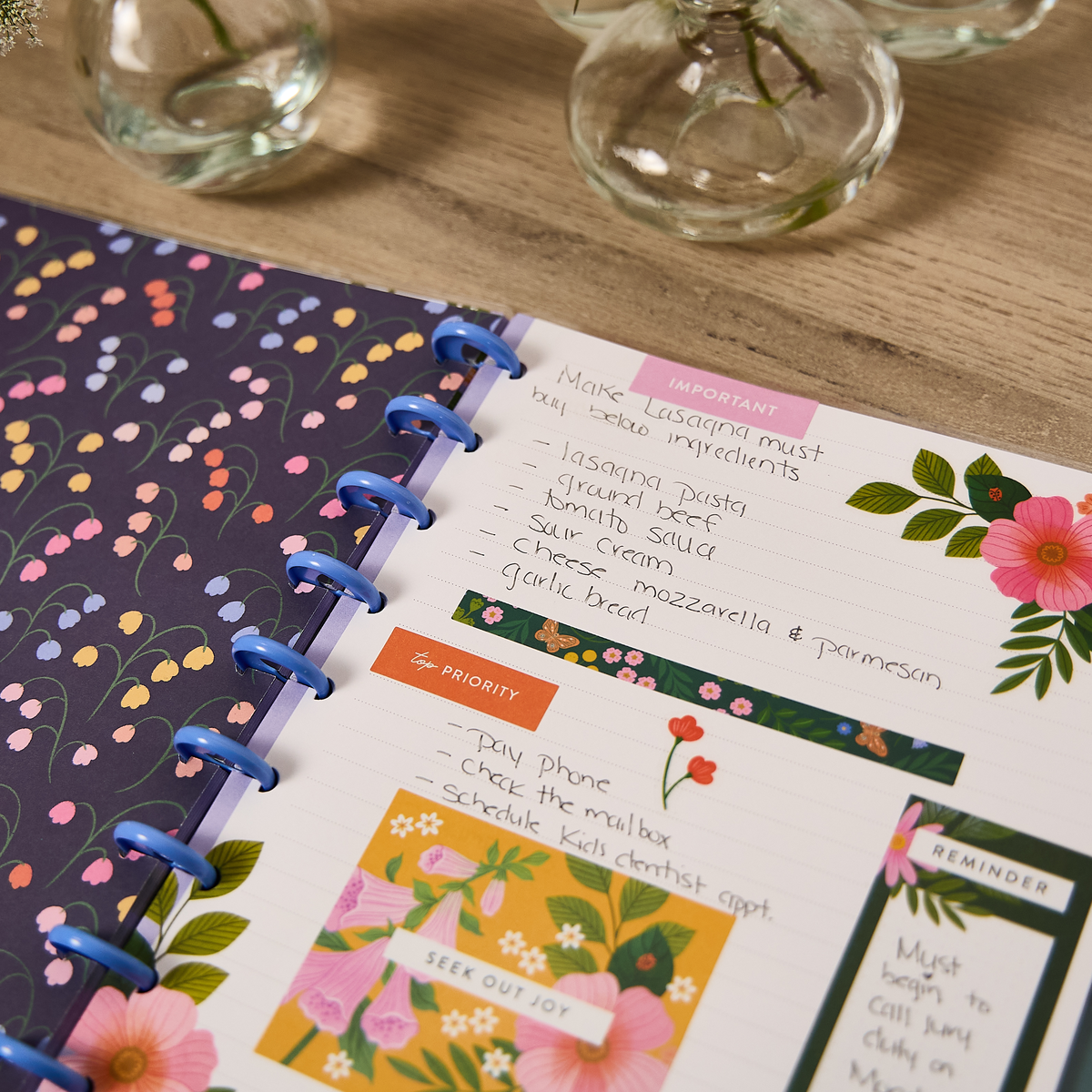 Midnight Meadow - Dotted Lined Classic Notebook - 60 Sheets