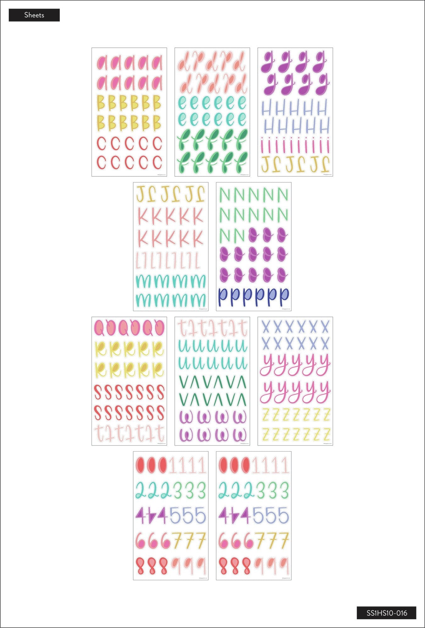 Whimsical Brights Alphabet Stickers
