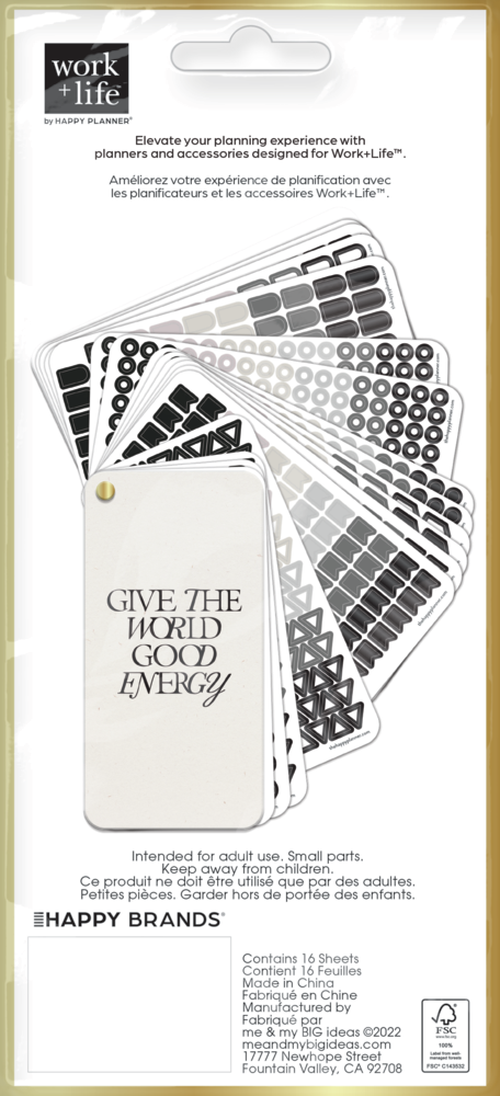 Work + Life Metropolitan - Foil Sticker Fan Book - 16 Sheets