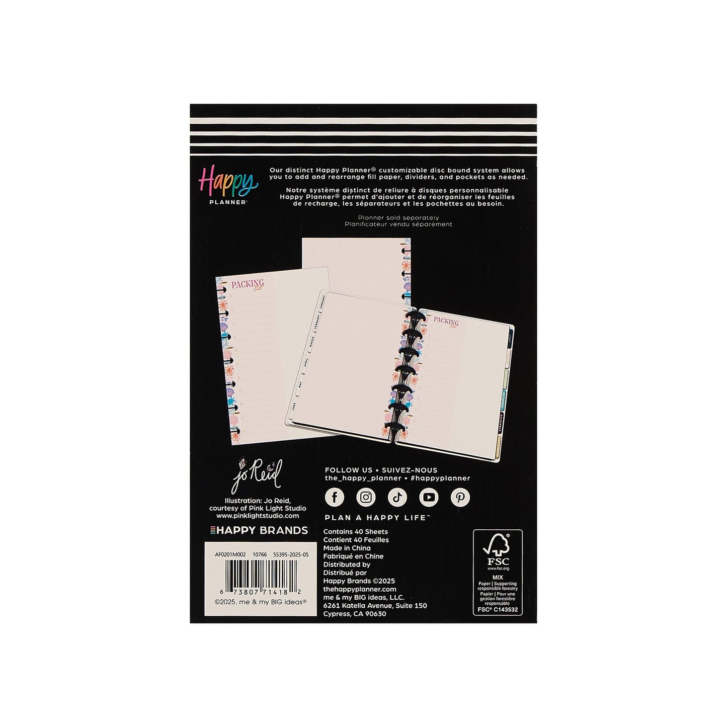 Packing List - Checklist + Dot Grid Mini Filler Paper - 40 Sheets