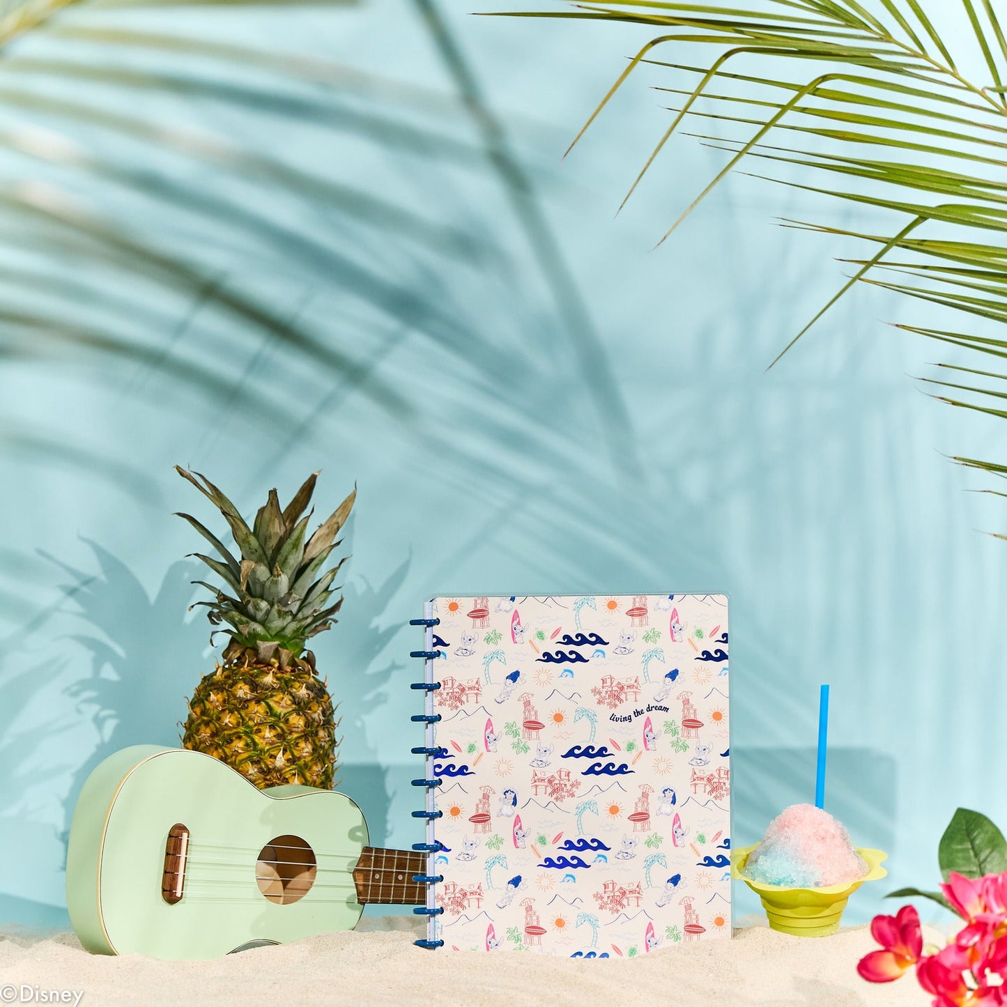 Disney Lilo & Stitch Make Waves - Dotted Lined Big Notebook - 60 Sheets