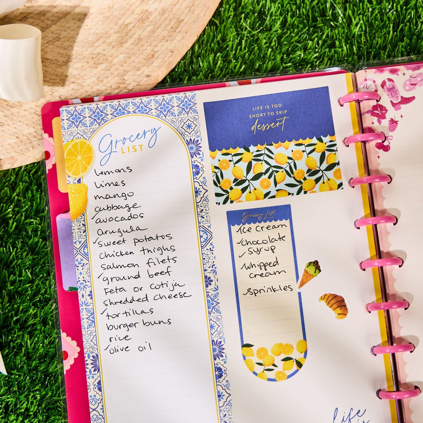 Tuscan Table Meal Planning - Grocery List + Meal Plan Classic Filler Paper - 40 Sheets