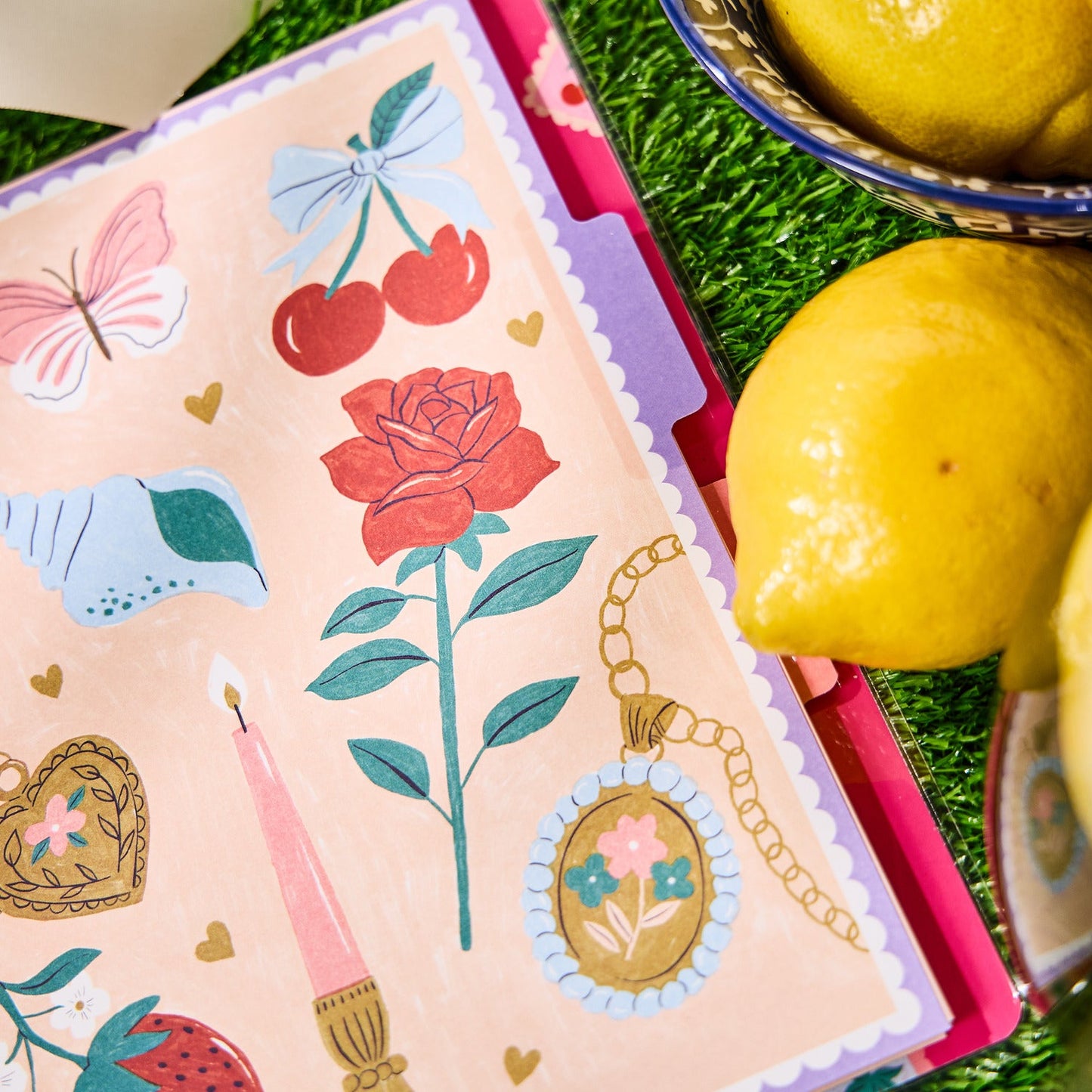 Happy Little Vibes - Dotted Lined Classic Notebook - 60 Sheets
