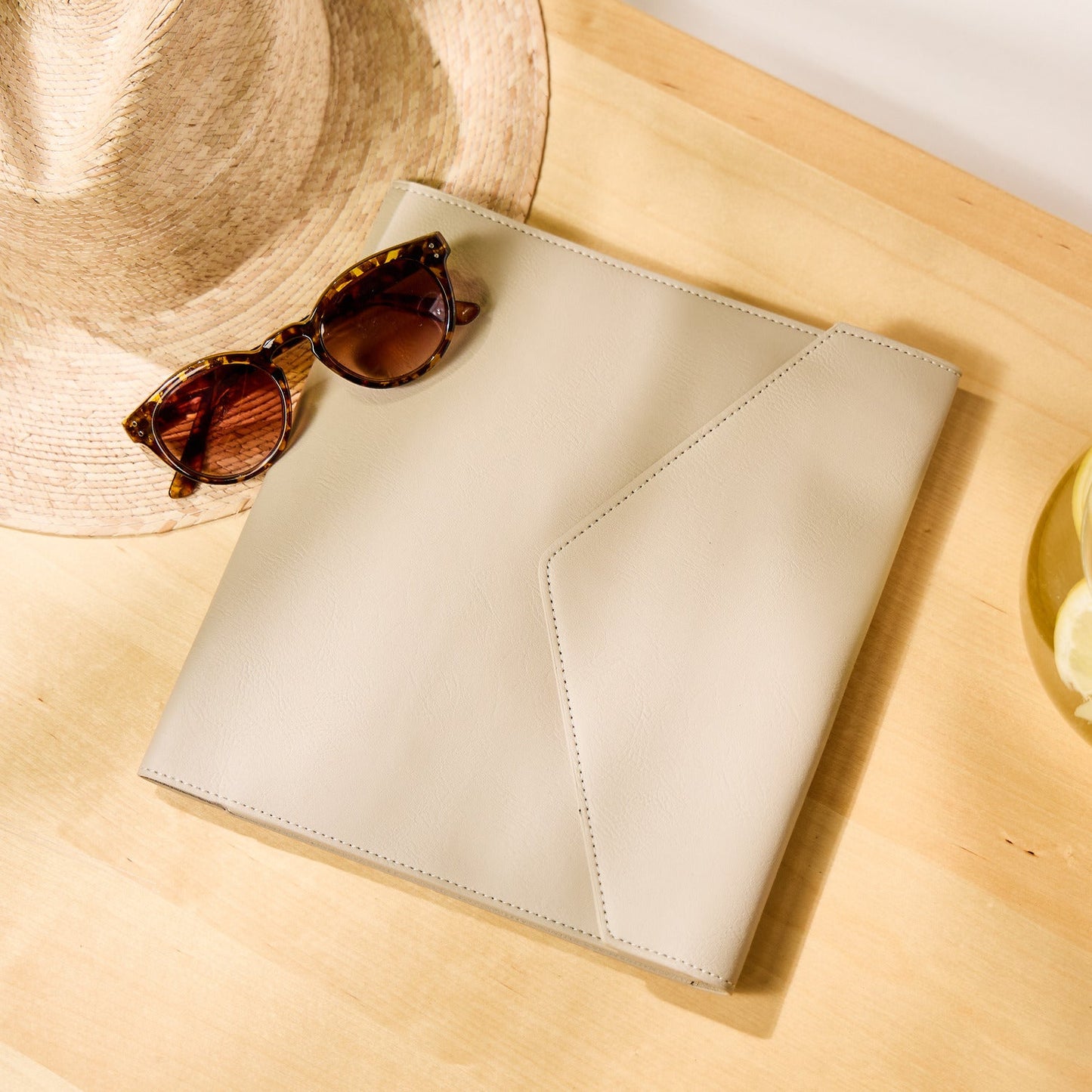 Taupe Vegan Leather - Deluxe Classic Planner Folio