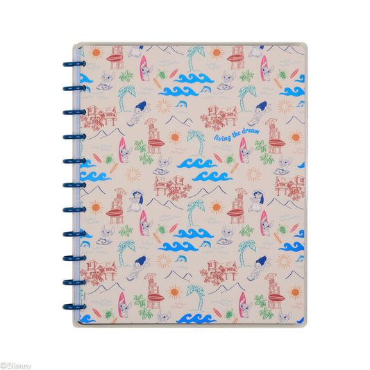 Disney Lilo & Stitch Make Waves - Dotted Lined Big Notebook - 60 Sheets