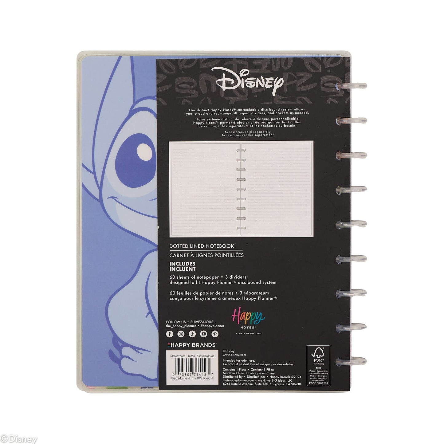 Disney Lilo & Stitch Make Waves - Dotted Lined Classic Notebook - 60 Sheets
