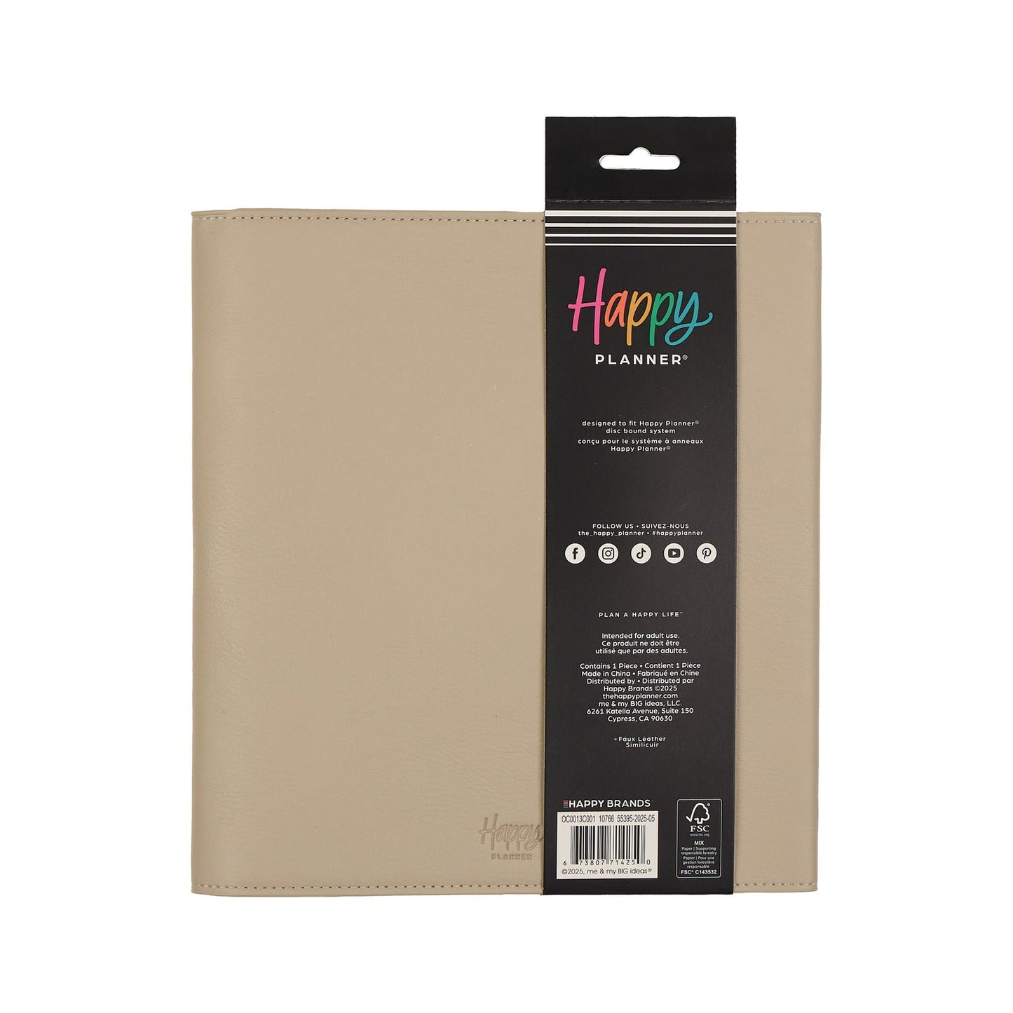 Taupe Vegan Leather - Deluxe Classic Planner Folio