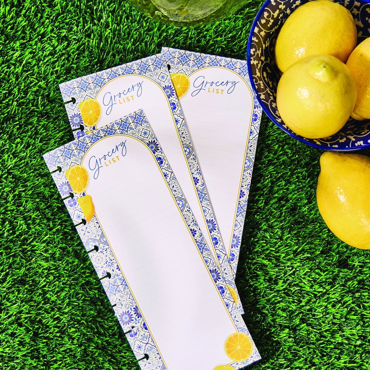 Tuscan Table Meal Planning - Grocery List + Meal Plan Classic Filler Paper - 40 Sheets
