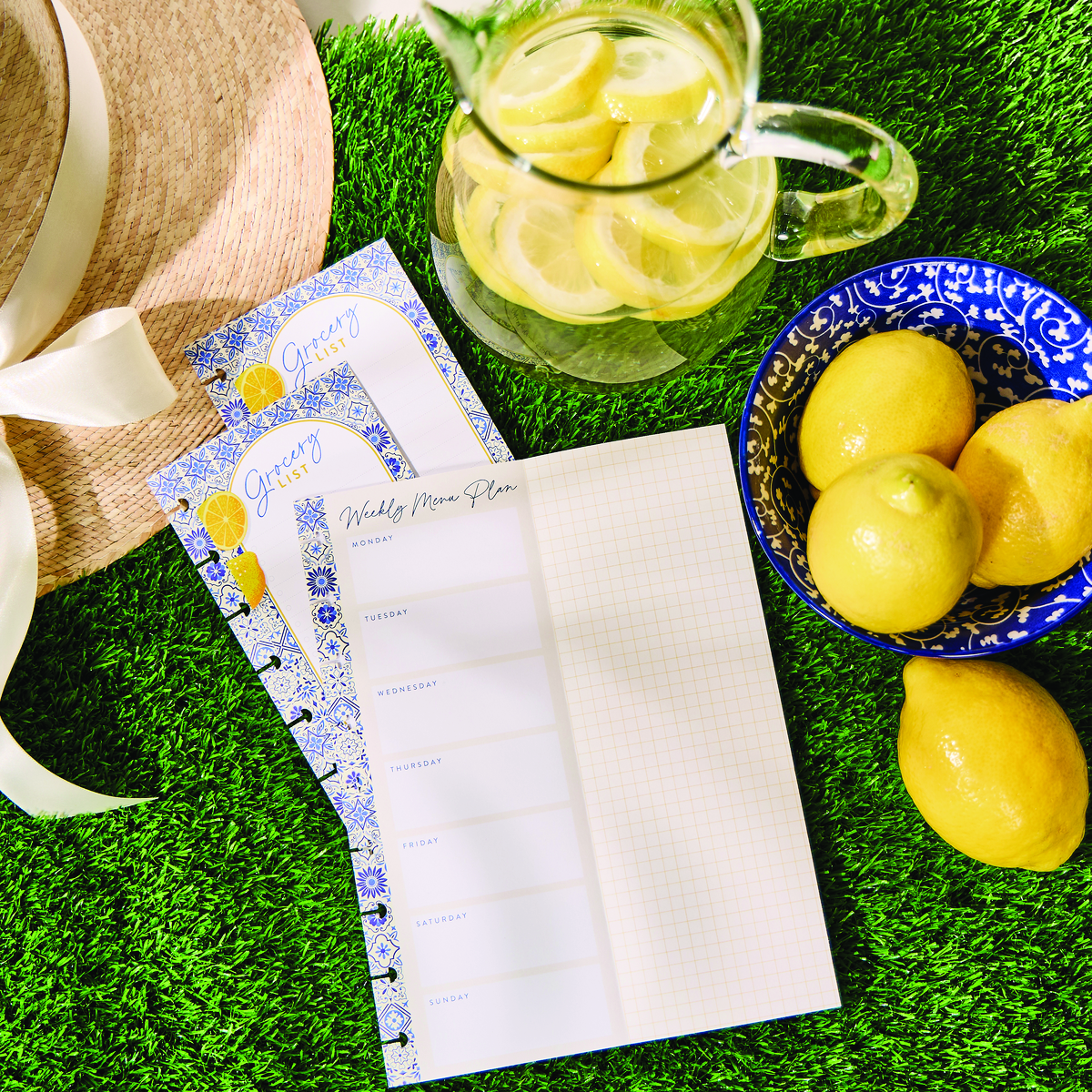 Tuscan Table Meal Planning - Grocery List + Meal Plan Classic Filler Paper - 40 Sheets