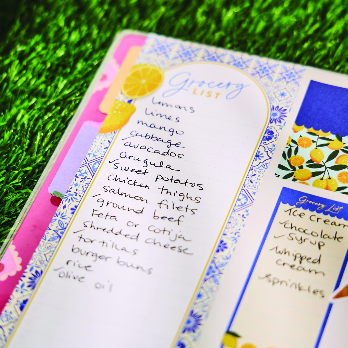 Tuscan Table Meal Planning - Grocery List + Meal Plan Classic Filler Paper - 40 Sheets