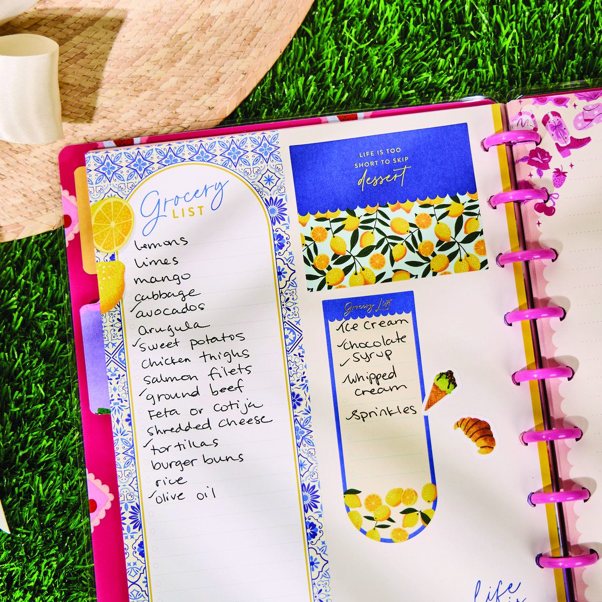 Tuscan Table Meal Planning - Grocery List + Meal Plan Classic Filler Paper - 40 Sheets