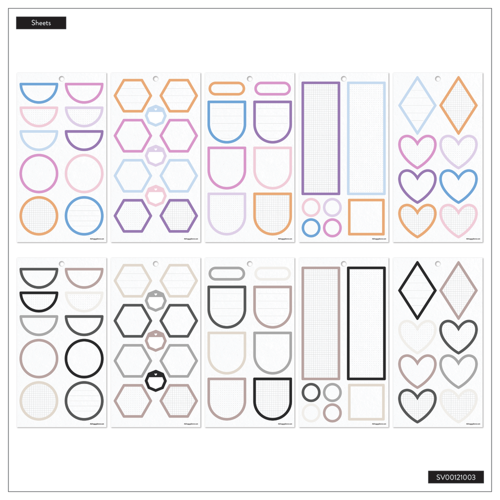 Bright Colorful Boxes - Value Pack Stickers - Big