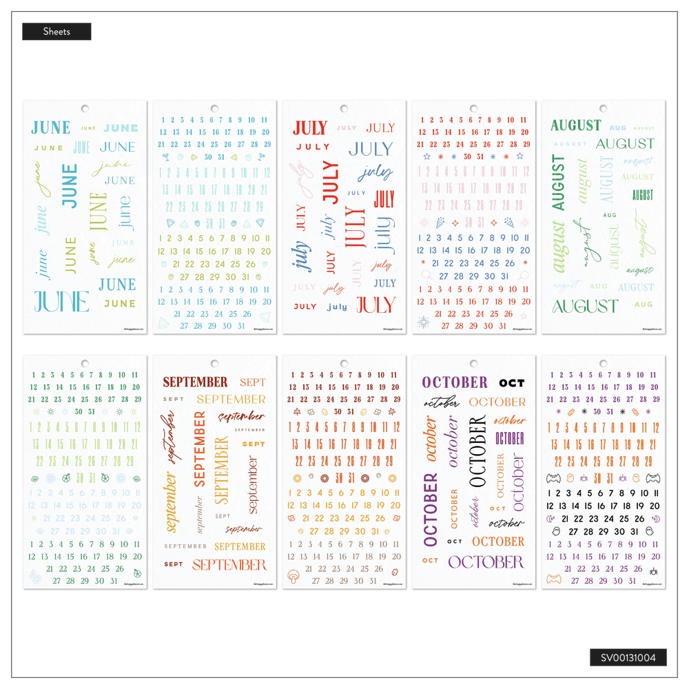 Colorful Months - Value Pack Stickers