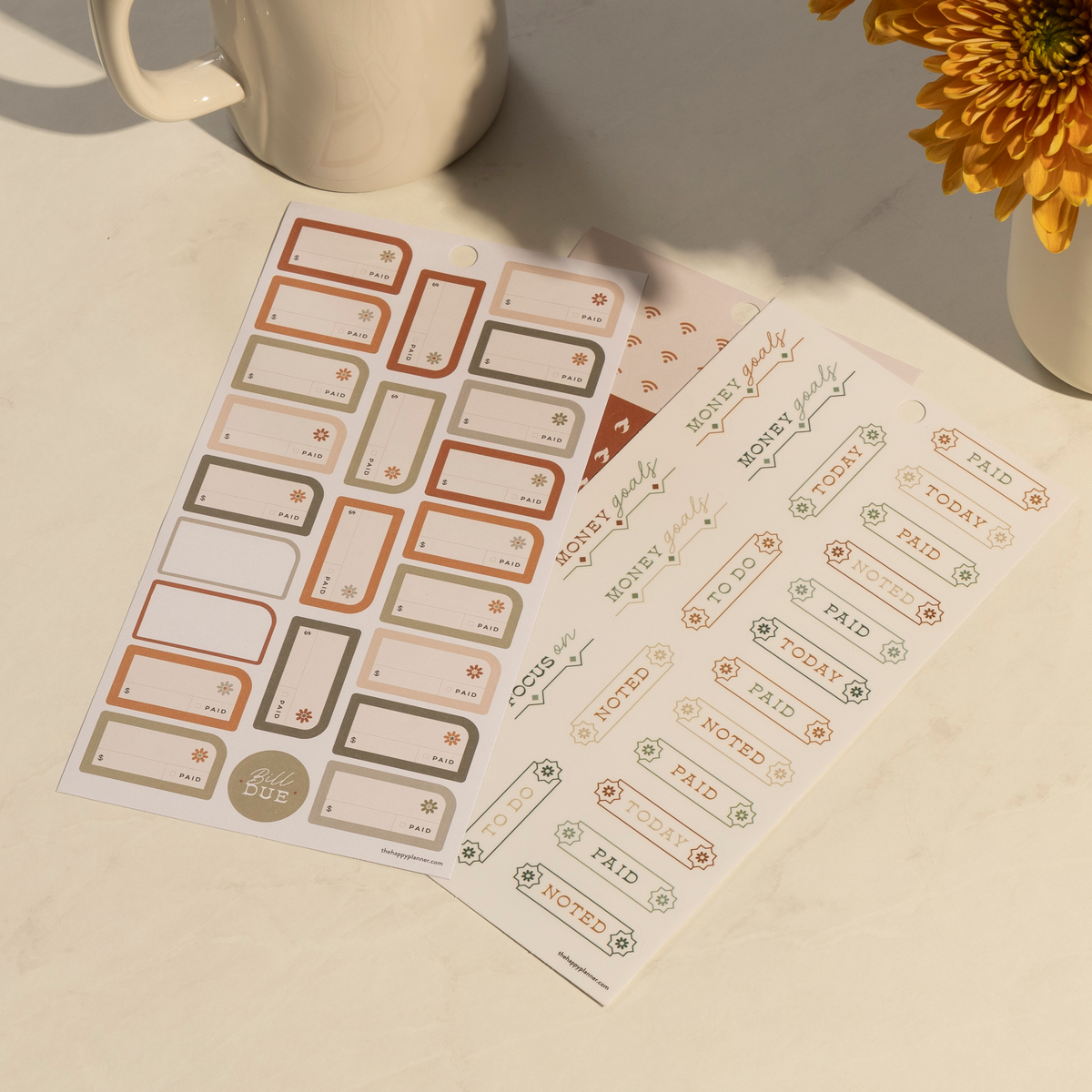 Sage & Terracotta Budget - Value Pack Stickers