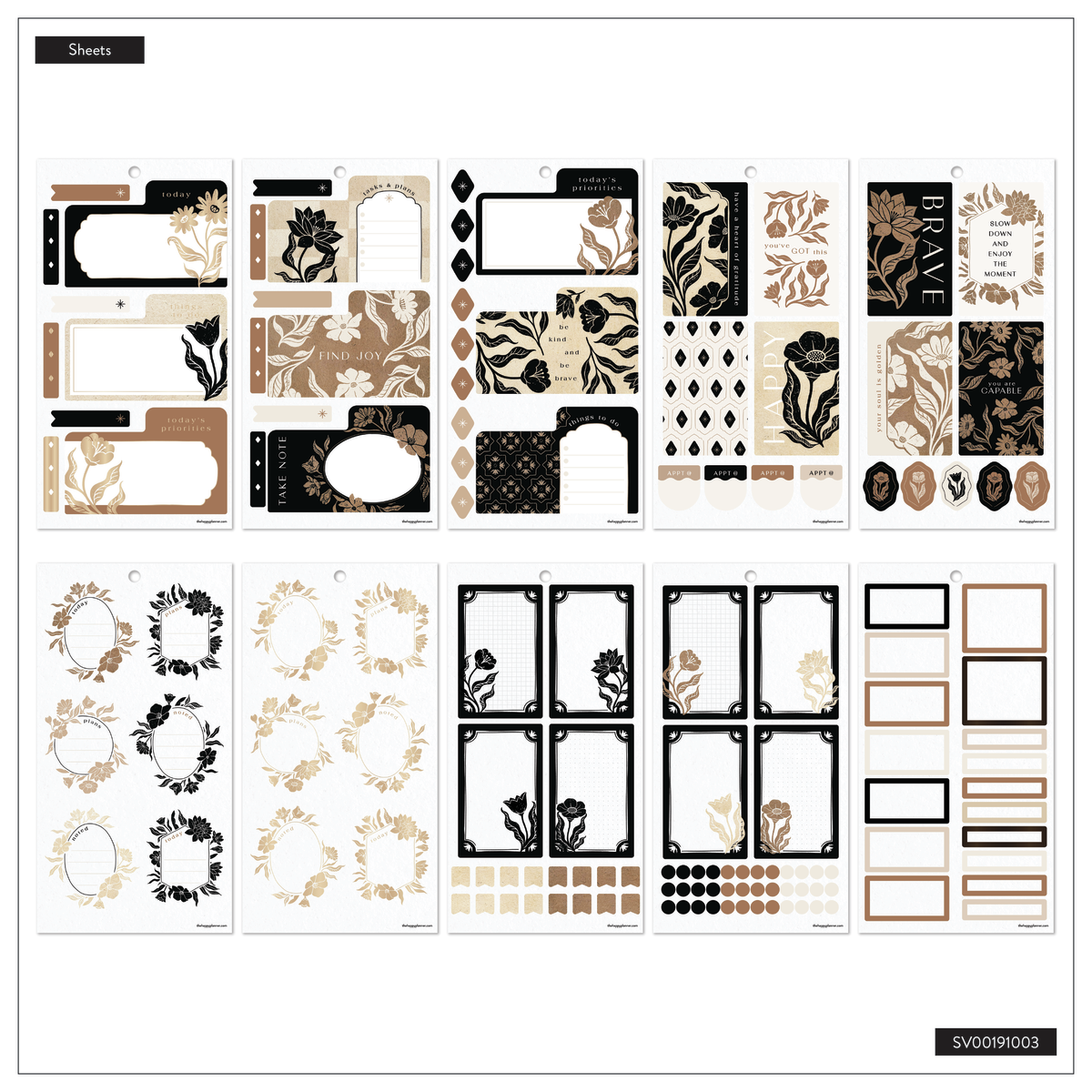 Krafted Florals - Value Pack Stickers - Big