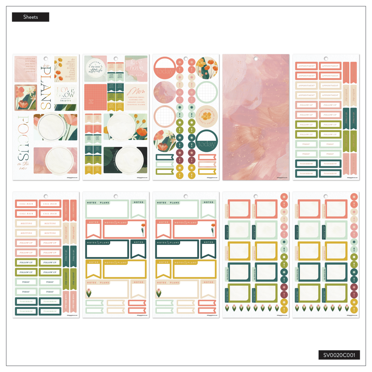 Pastel Canvas Parenting - Value Pack Stickers