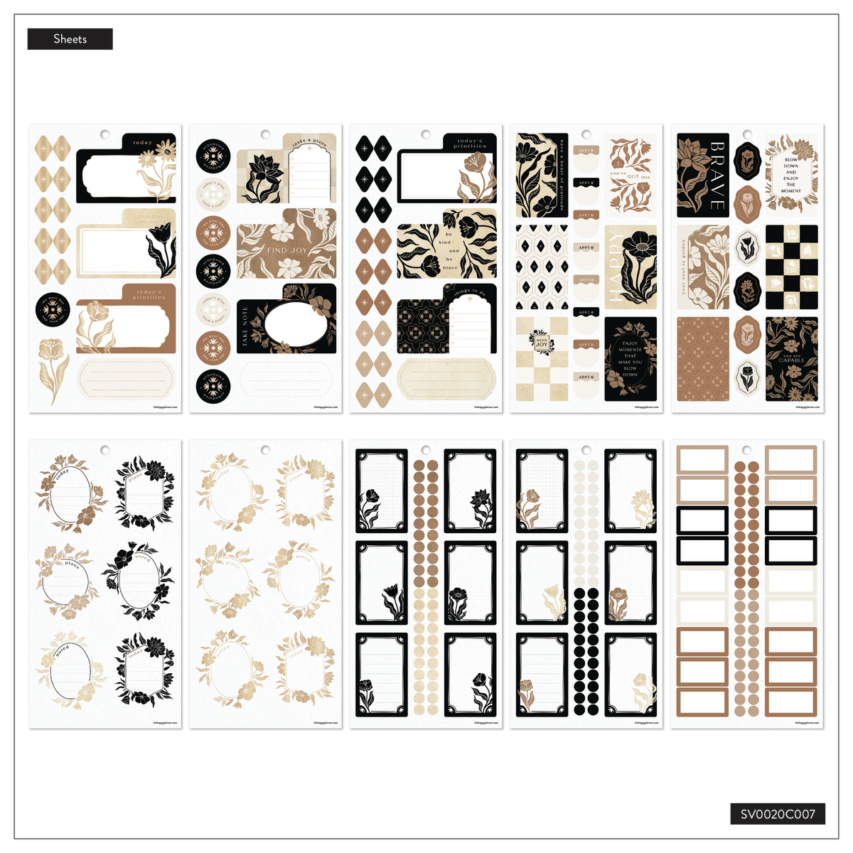 Krafted Florals - Value Pack Stickers