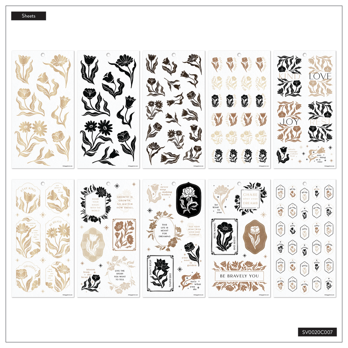 Krafted Florals - Value Pack Stickers