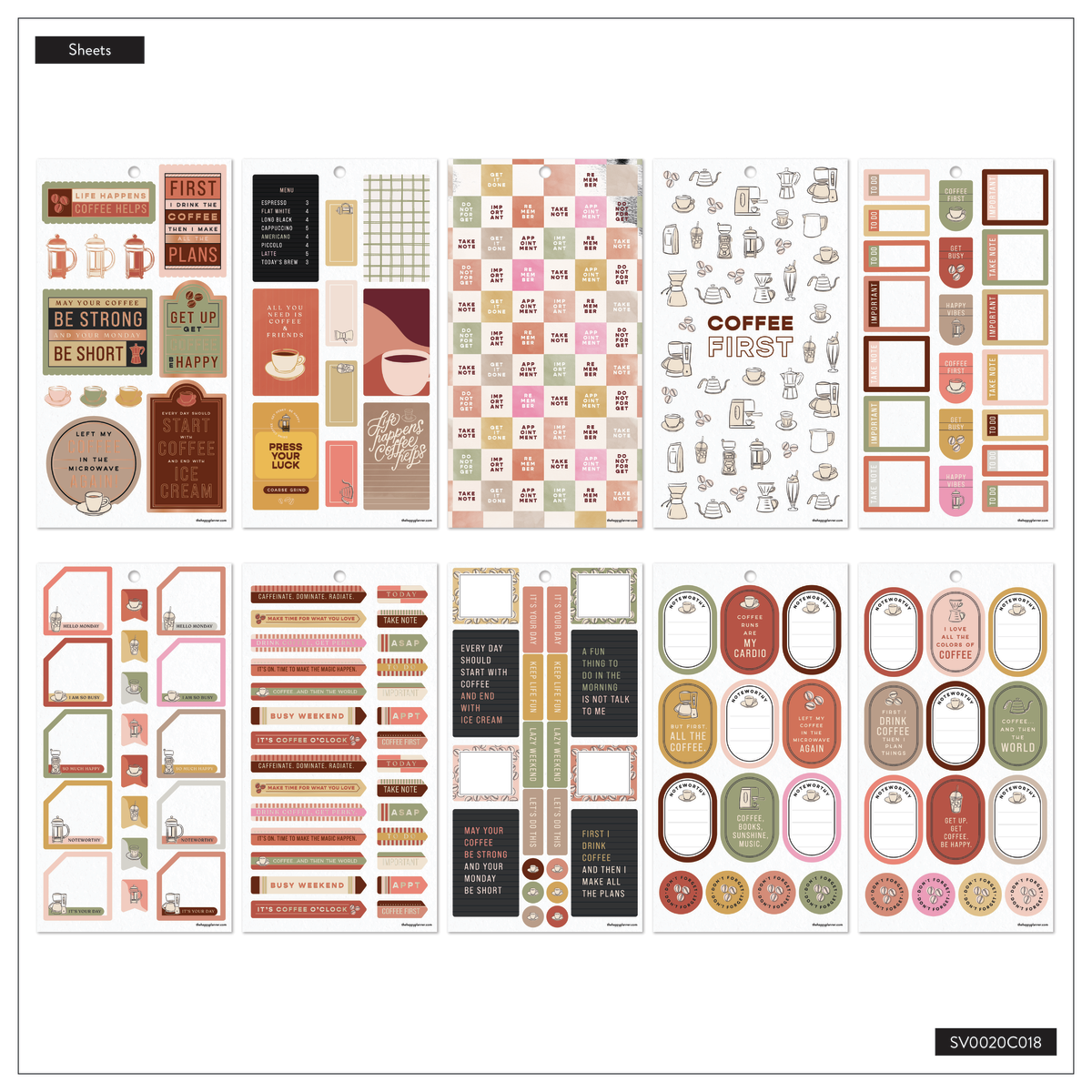 Cafécore - Value Pack Stickers