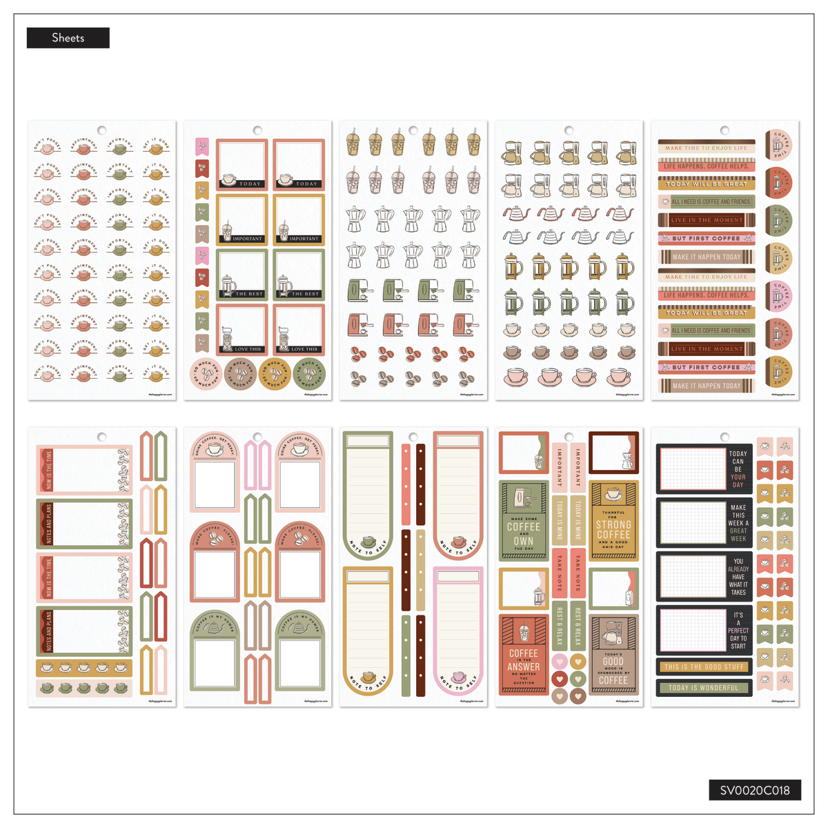 Cafécore - Value Pack Stickers