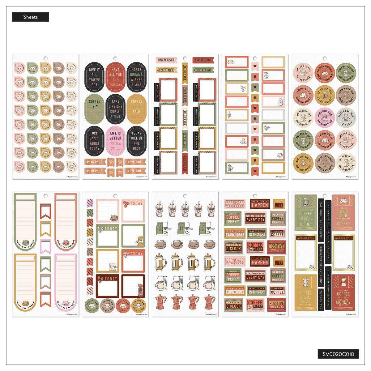 Cafécore - Value Pack Stickers