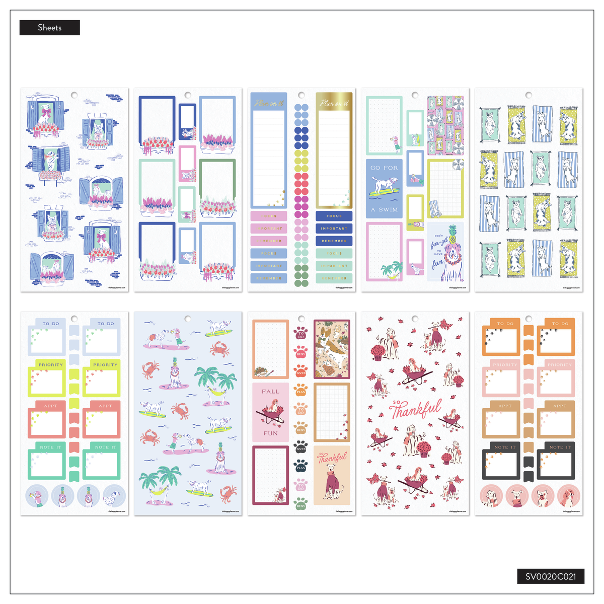 Pawsitive Seasonal Dogs - Value Pack Stickers