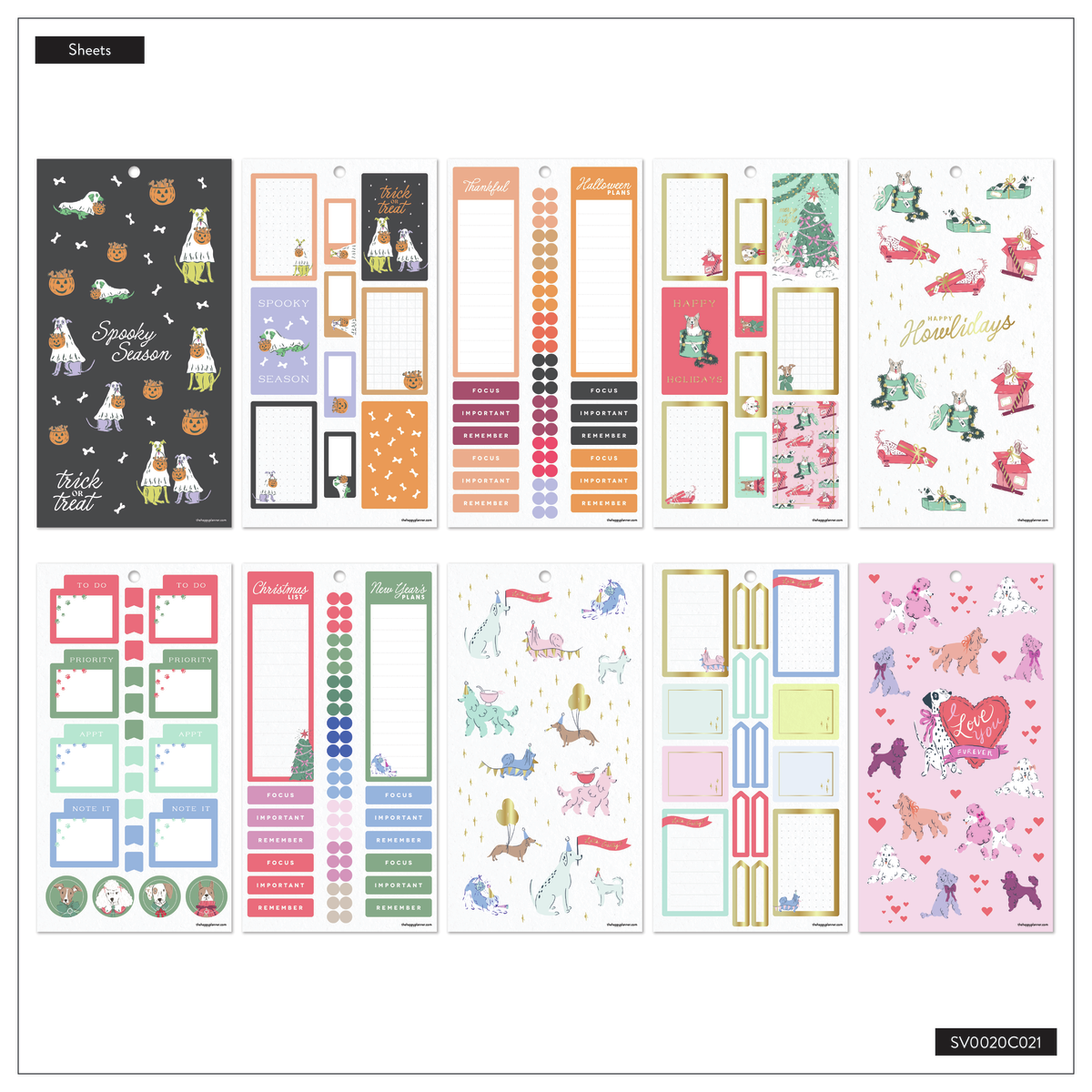 Pawsitive Seasonal Dogs - Value Pack Stickers