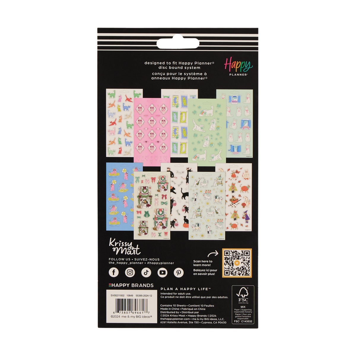 Purrfect Seasonal Cats - 10 Sticker Sheets