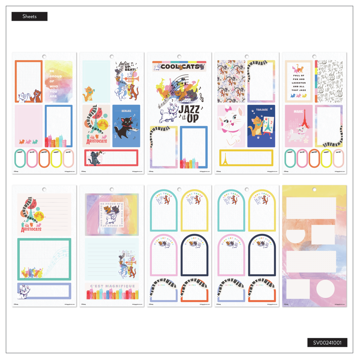 Disney The Aristocats - Value Pack Stickers - Big