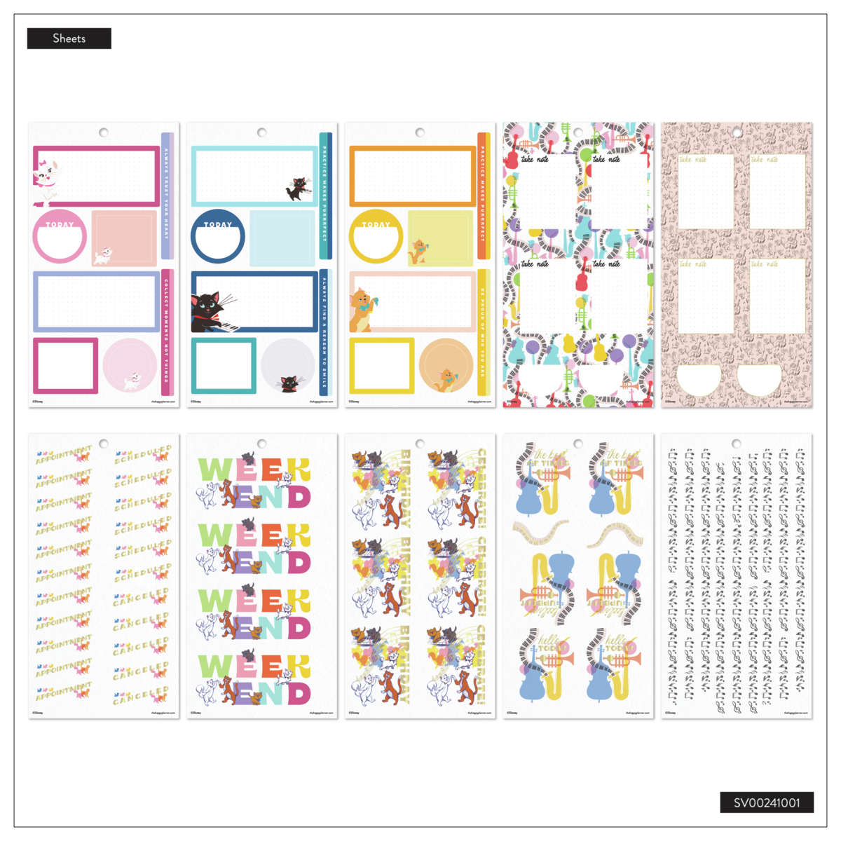 Disney The Aristocats - Value Pack Stickers - Big
