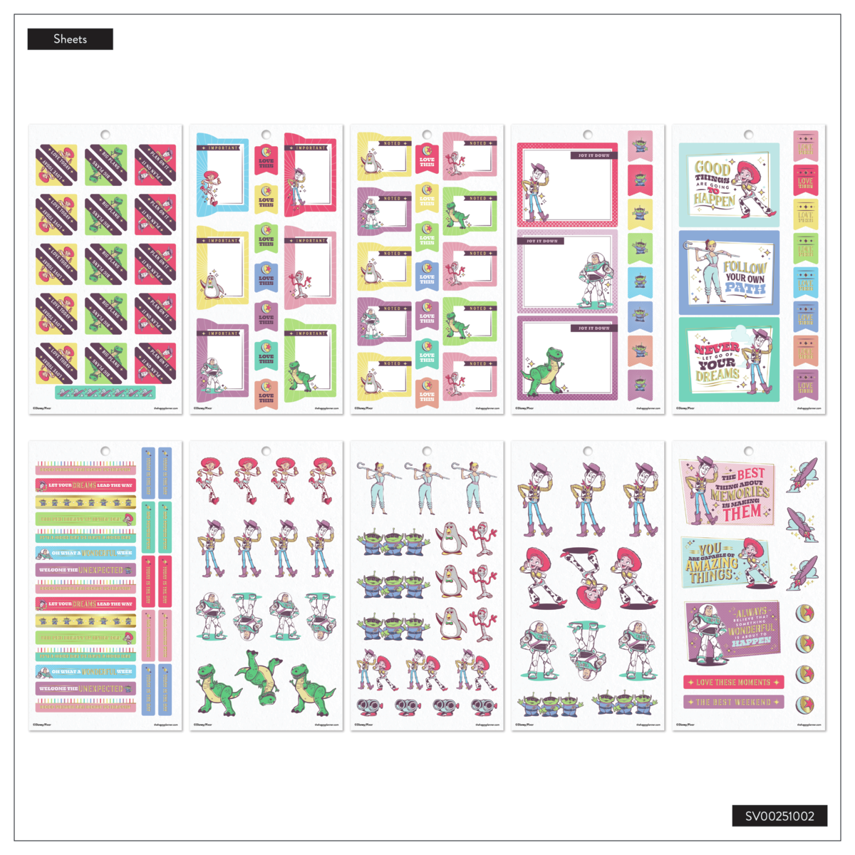 Disney & Pixar Toy Story 30th Anniversary - Value Pack Stickers