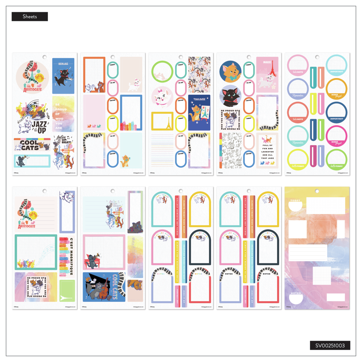 Disney The Aristocats - Value Pack Stickers