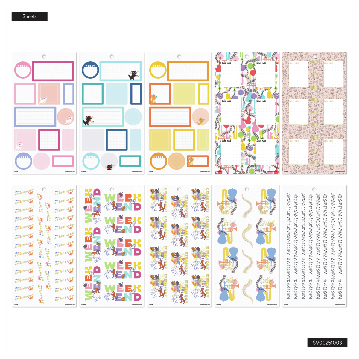 Disney The Aristocats - Value Pack Stickers