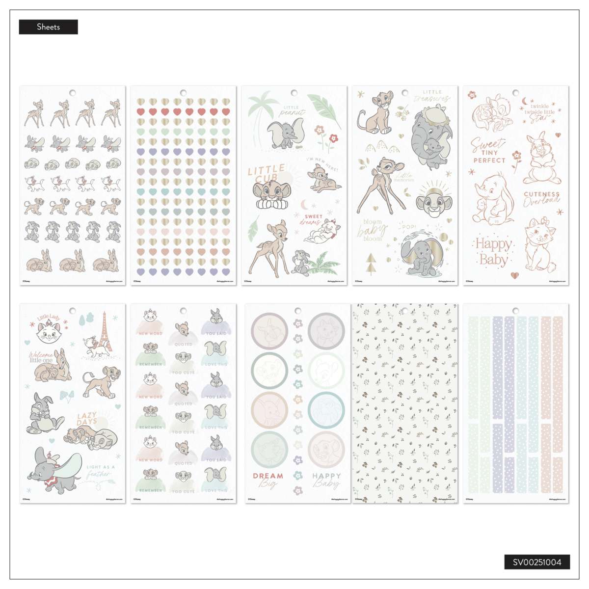Disney Welcome Little One Baby - Value Pack Stickers