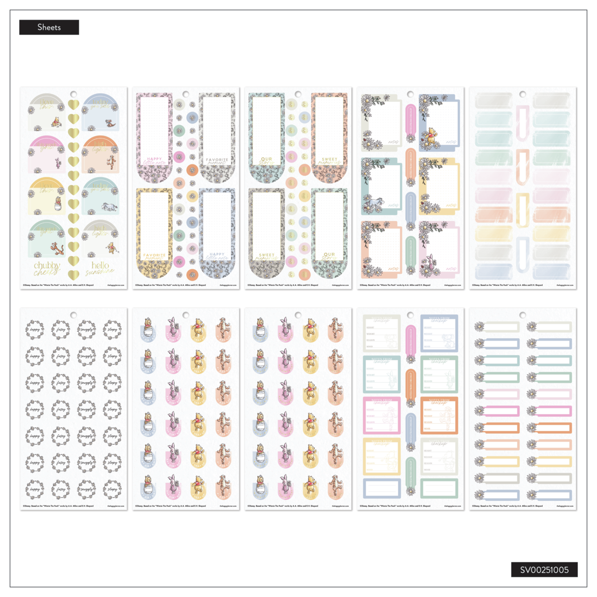 Disney Winnie the Pooh Baby - Value Pack Stickers