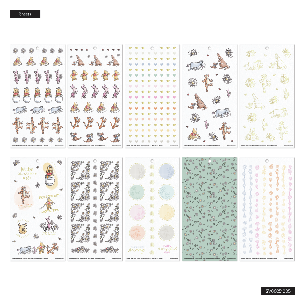 Disney Winnie the Pooh Baby - Value Pack Stickers