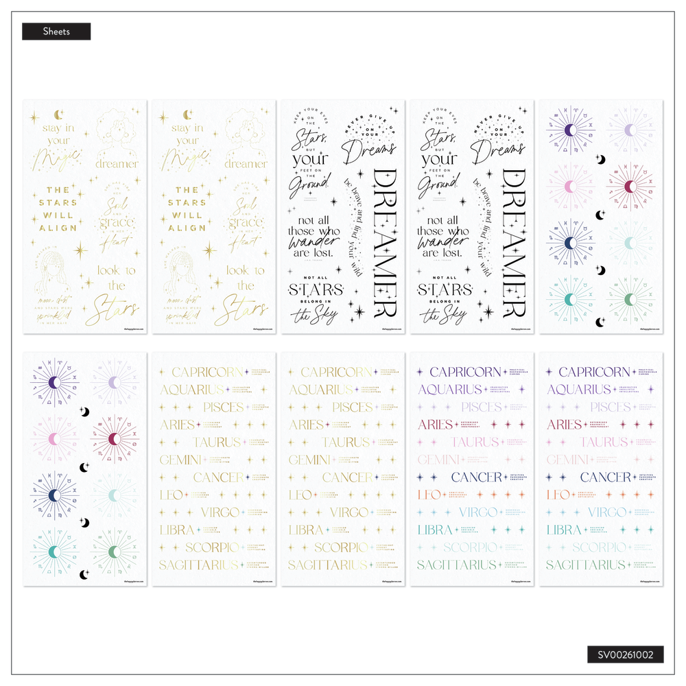 Zodiac Stargazer - Mega Value Pack Stickers - 100 Sheets