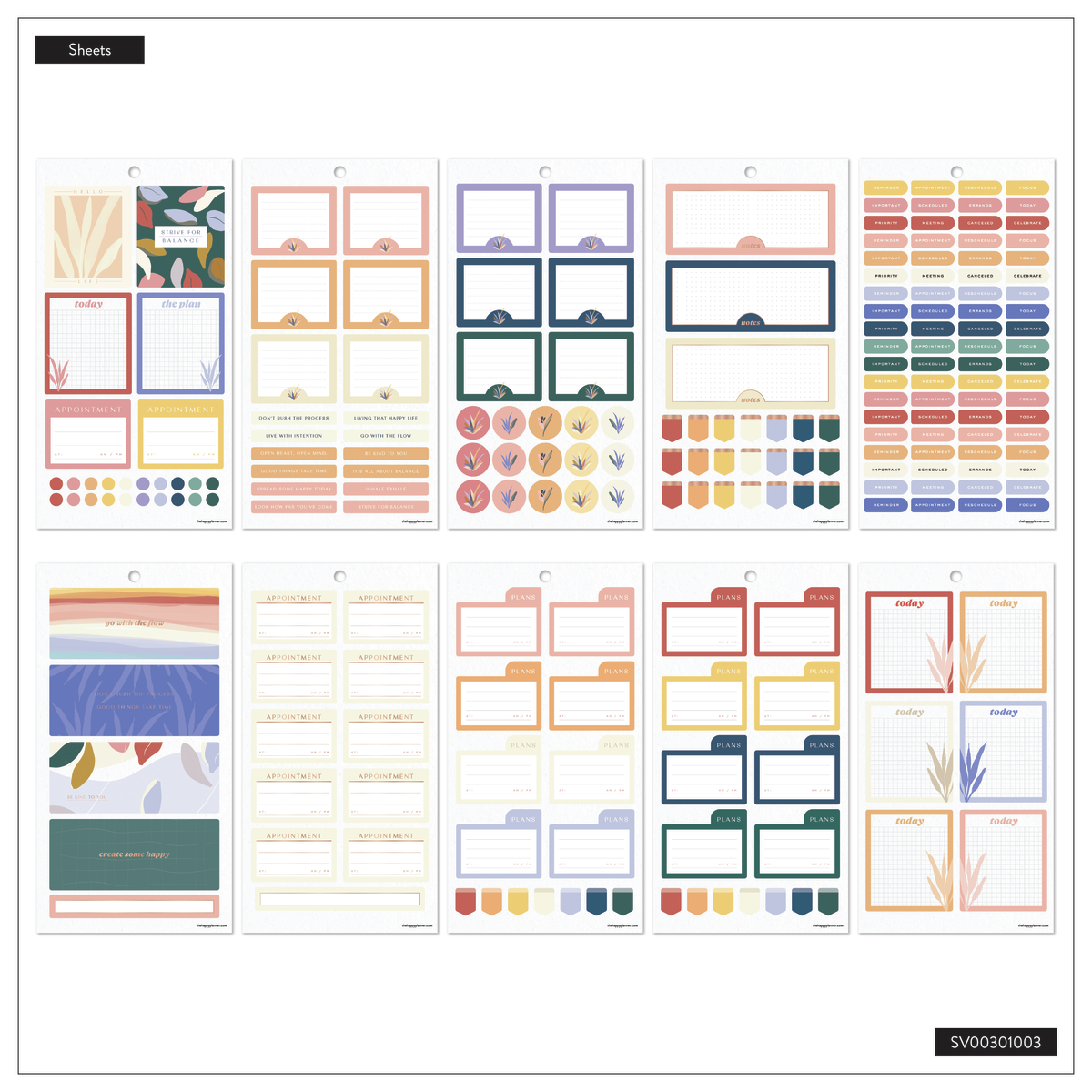 Serene Shapes - Value Pack Stickers - Mini