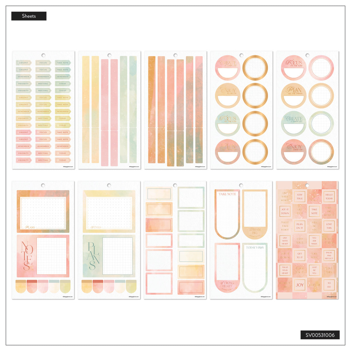 Textured Canvas - Value Pack Stickers - Big