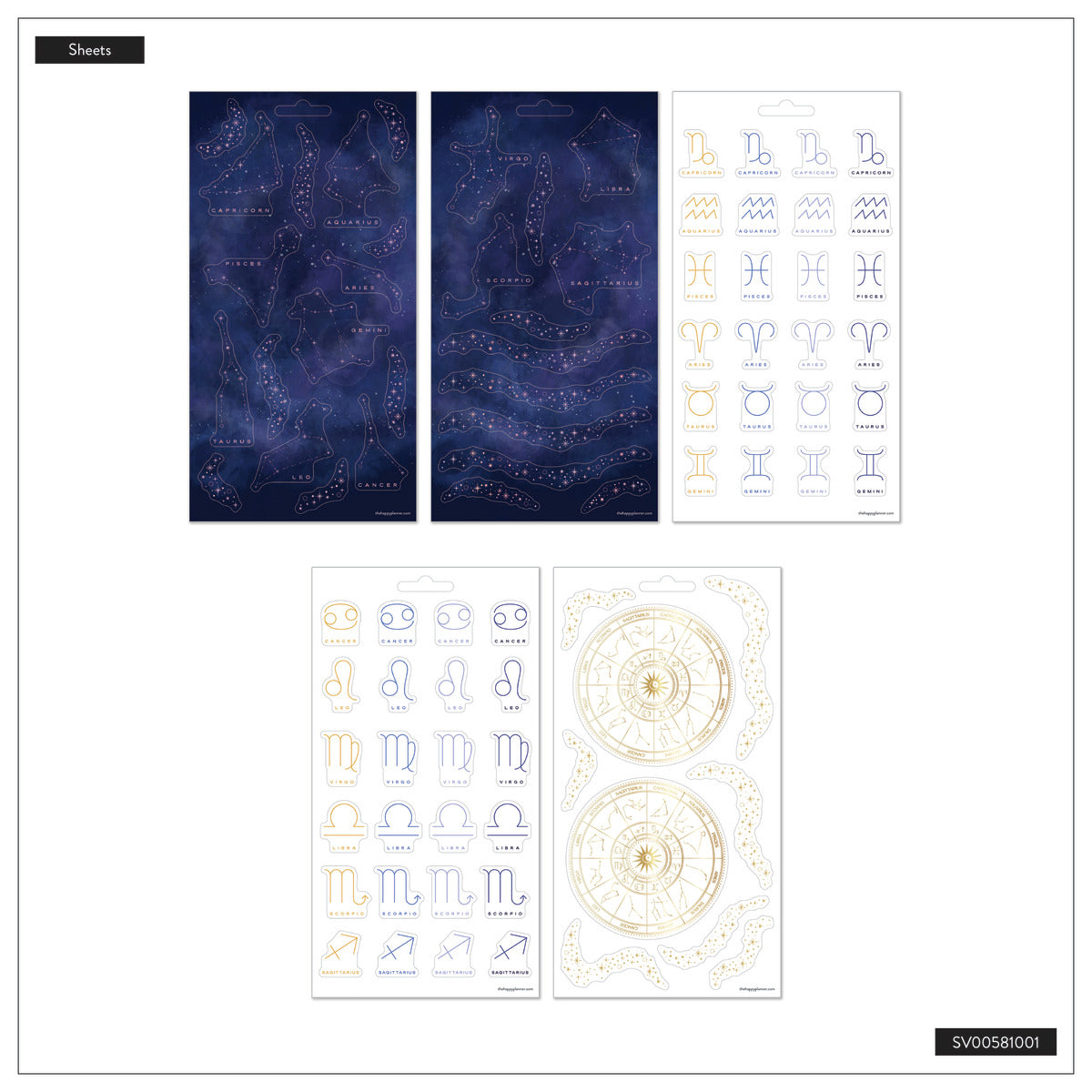 Star Signs - 10 Sticker Sheets