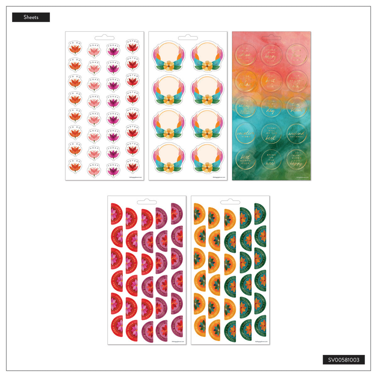 Floral Energy - 10 Sticker Sheets
