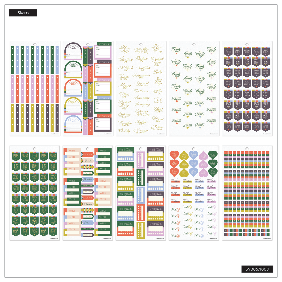 Priorities & Plans - Value Pack Stickers