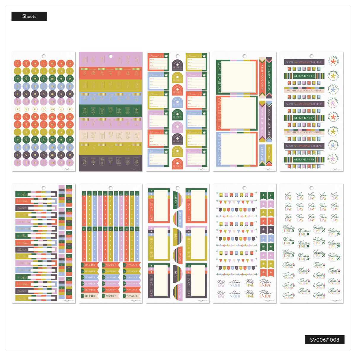Priorities & Plans - Value Pack Stickers