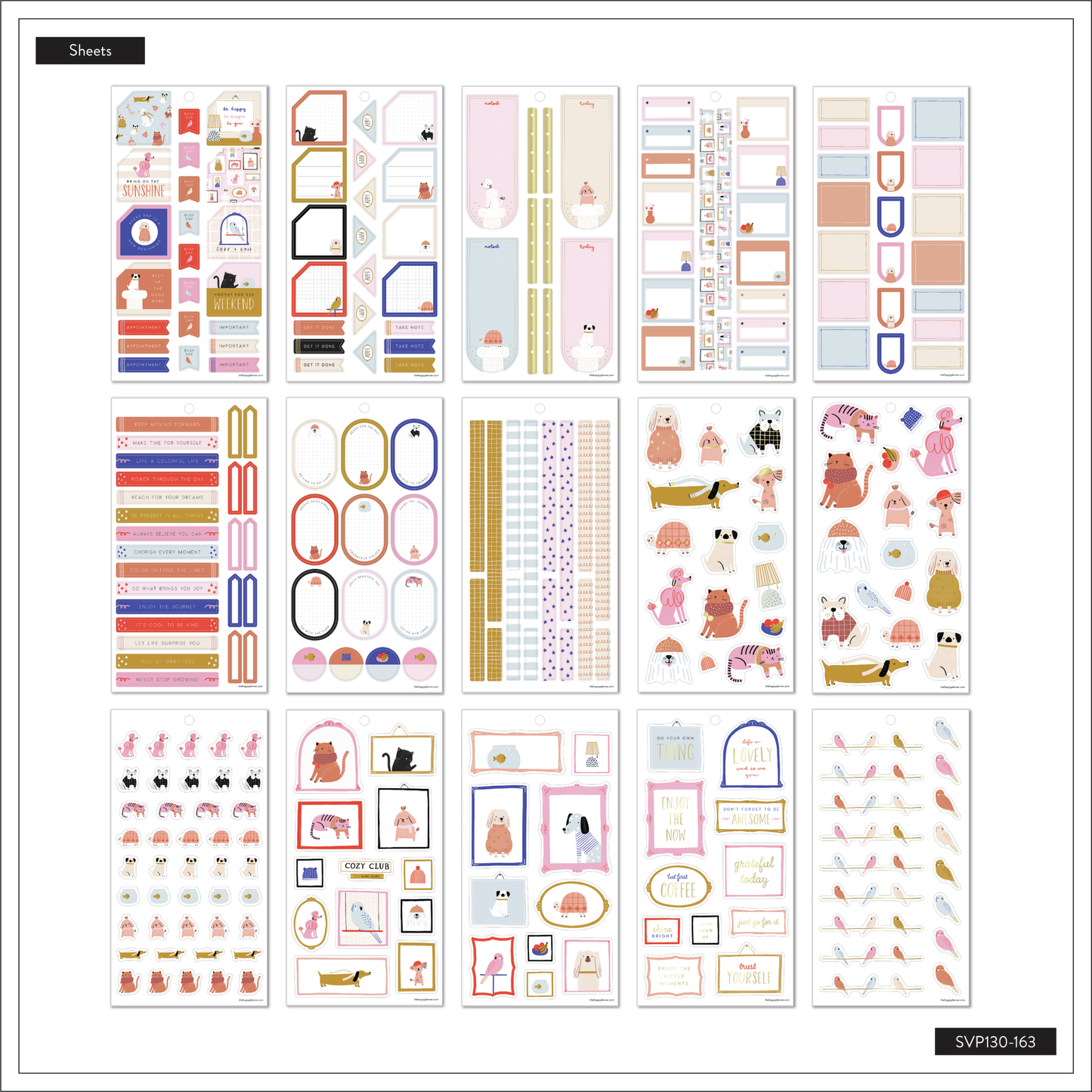 Value Pack Stickers - Cozy Pet Critters