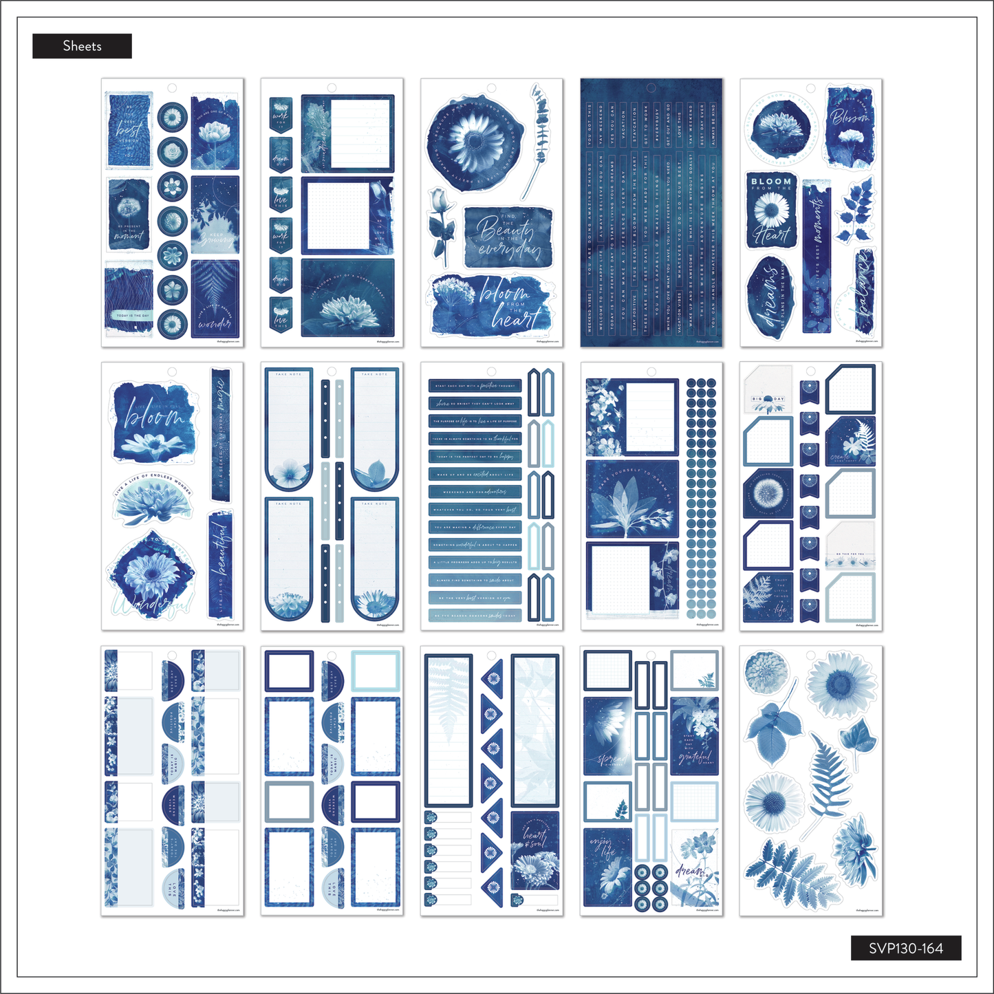Value Pack Stickers - Cyanotype