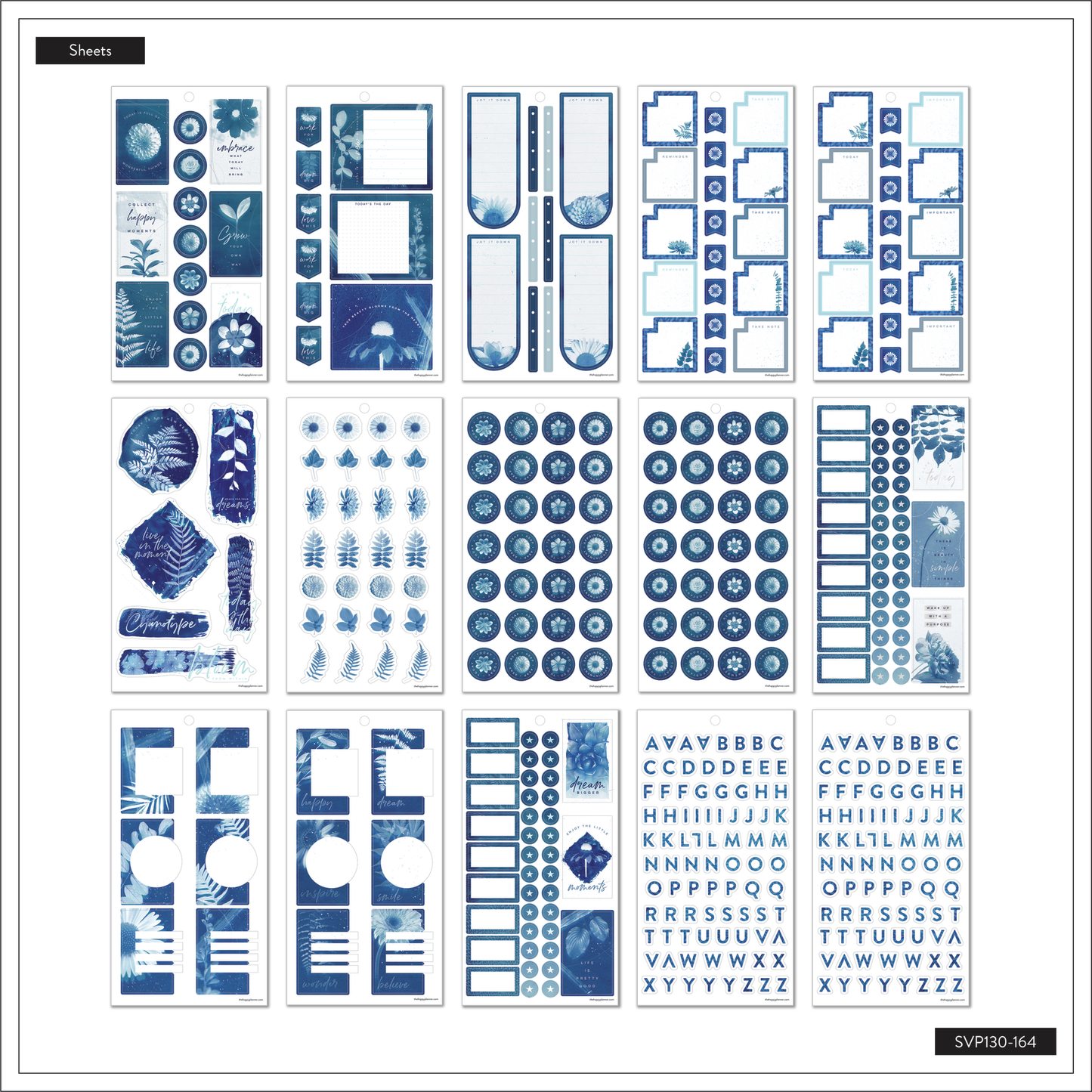 Value Pack Stickers - Cyanotype